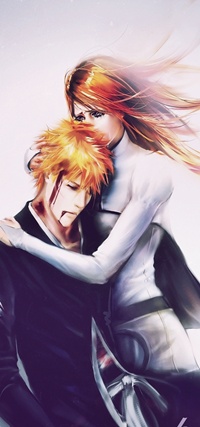 Аватар вконтакте Куросаки Ичиго / Kurosaki Ichigo и Орихиме Иноуэ / Inoue Orihime из аниме Блич / Bleach