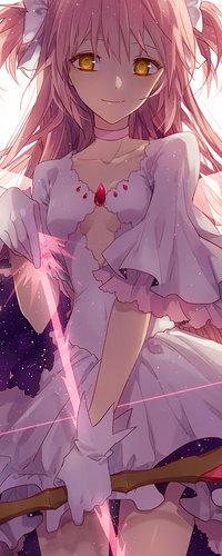 Аватар вконтакте Канаме Мадока / Kaname Madoka из аниме Девочка-волшебница Мадока / Mahou shoujo Madoka magica / Puella magi Madoka magica с луком и стрелой в обличии богини
