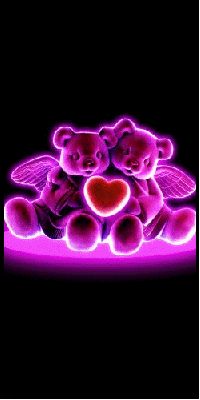 99px.ru аватар Двое влюбленных розовых мишек с крылышками, сидят на розовом диске и держат в лапах красное пульсирующее сердце