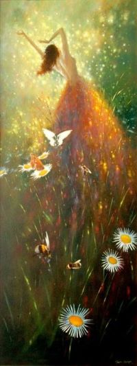 99px.ru аватар Девушка над ромашками, ву Jimmy Lawlor
