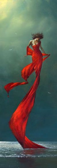Аватар вконтакте Девушка над водой в красноми, ву Jimmy Lawlor