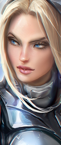 Аватар вконтакте Голубоглазая девушка, by sakimichan