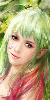 99px.ru аватар Эльфийка с разноцветными глазами, художник by Phoenixlu