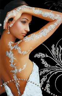 99px.ru аватар Девушка в белом платье на черном фоне