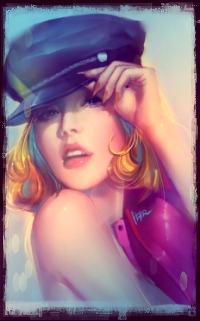 Аватар вконтакте Девушка в фуражке, by superschool48