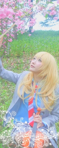 Аватар вконтакте Косплей Мiyazono Кaori / Каори Миядзоно из аниме Shigatsu wa Kimi no Uso / Твоя апрельская ложь