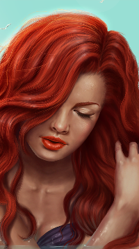 Аватар вконтакте Ариэль / Ariel из диснеевского мультфильма Русалочка / The Little Mermaid с закрытыми глазами