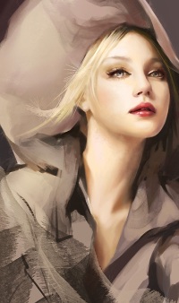 Аватар вконтакте Девушка в широкополой шляпе, art by Phoenix Lu