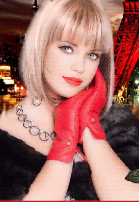 99px.ru аватар Блондинка в красных перчатках