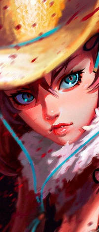 Аватар вконтакте Девушка с голубыми глазами в шляпе, by KR0NPR1NZ