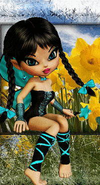 99px.ru аватар Девушка с косичками на фоне цветов