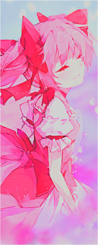 Аватар вконтакте Канаме Мадока / Kaname Madoka из аниме Девочка-волшебница Мадока / Mahou shoujo Madoka magica / Puella magi Madoka magica улыбается
