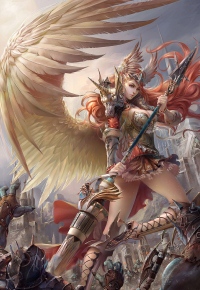 99px.ru аватар Воинственная девушка-ангел на поле битвы