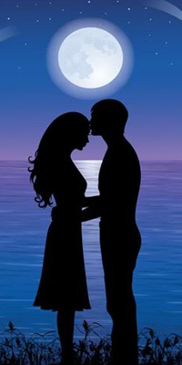 99px.ru аватар Влюбленная пара на фоне моря и луны
