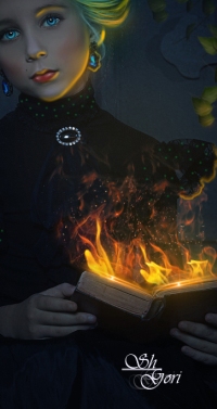 99px.ru аватар У девушки в руках горящая книга