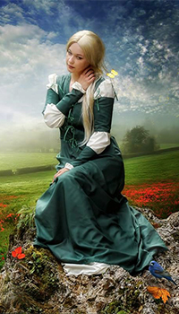 99px.ru аватар Девушка грустит на фоне красивого пейзажа, работа Dont hurt hearts of Woman, by febbymarcel