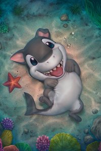 99px.ru аватар Милый акуленок-щенок, art lilibz
