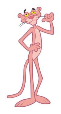 Аватар вконтакте Розовая пантера / Pink Panther на белом фоне