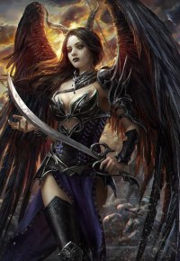 99px.ru аватар Демонесса с мечом, арт к игре Legend of the Cryptids, художник anotherwanderer