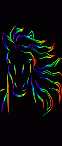 99px.ru аватар Лошадь с развевающейся гривой на черном фоне