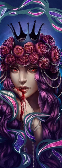 Аватар вконтакте Девушка со стекающей по руке кровью, Работа Blood Peonies / Пионы крови, by Bea-Gonzalez