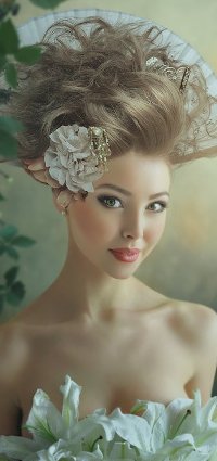 99px.ru аватар Милая девушка с цветами, by shiny-shadows-Art