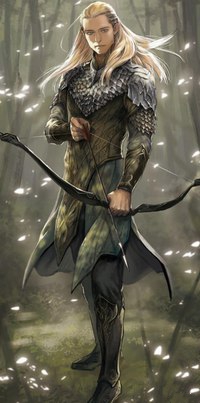 Аватар вконтакте Воин-эльф с луком в лесу, by oOZlo