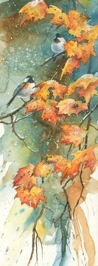Аватар вконтакте Синички сидят на ветках клена, by Lance Johnson