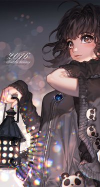 99px.ru аватар Девушка с фонарем в руке, by kawacy