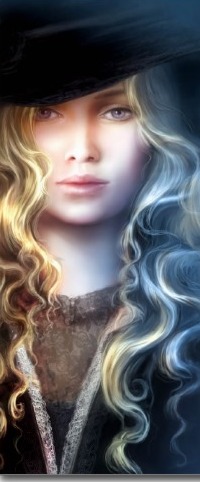 99px.ru аватар Белокурая девушка в шляпе, арт Sonia Verdu