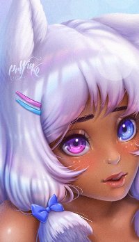 Аватар вконтакте Девушка с ушками на голове, by Prywinko