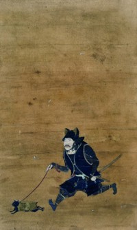 Аватар вконтакте Самурай и кот в доспехах на пробежке, by Tetsuya Noguchi
