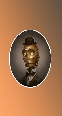 Аватар вконтакте Портрет робота C-3PO из фильма Звездные воины в виньетке, by Greg Peltz