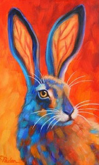 Аватар вконтакте Разноцветный рисованный кролик, ву Jack Rabbit