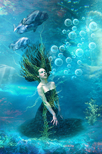 99px.ru аватар Девушка в подводном мире с рыбами
