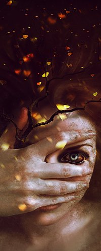 99px.ru аватар Девушка прикрывает рукой лицо, by LanaTustich