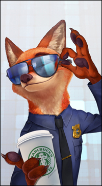 99px.ru аватар Ник Уайлд / Nick Wilde из мультфильма Зверополис / Zootropolis (Jarlbucks coffee)