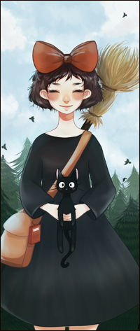 99px.ru аватар Kiki / Кики и Jiji / Дзи-Дзи из аниме Majo no Takkyuubin / Ведьмина служба доставки