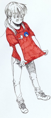 99px.ru аватар Девочка в красной футболке