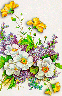 Аватар вконтакте Желтые, белые цветы и сирень