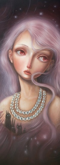 99px.ru аватар Девушка с сиреневыми волосами, by Ania Tomicka