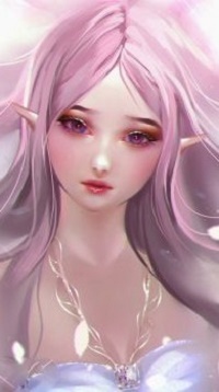 99px.ru аватар Девушка - эльфийка со светлофиолетовыми волосами, by NUMYUMY