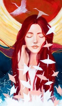 99px.ru аватар Мечтательная девушка с белыми лебедями, by yaile