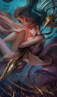 Аватар вконтакте Девушка с волшебным посохом под водой, by Tsvetka