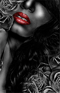99px.ru аватар Девушка с темными длинными волосами на фоне роз