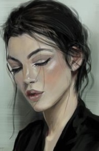 Аватар вконтакте Портрет девушки с закрытыми глазами, by nosoart