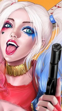 Аватар вконтакте Harley Quinn / Харли Квинн показывает язык, by Hikaru Yagi