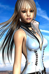 99px.ru аватар Девушка с длинными волосами на фоне неба