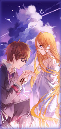 Аватар вконтакте Казума / Kazuma и Бишамон / Bishamon из аниме Бездомный бог / Noragami