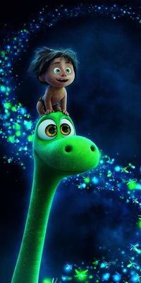 Аватар вконтакте Маленький мальчик сидит на голове зеленого динозавра, мультфильм Добрый динозавр / The Good Dinosaur
